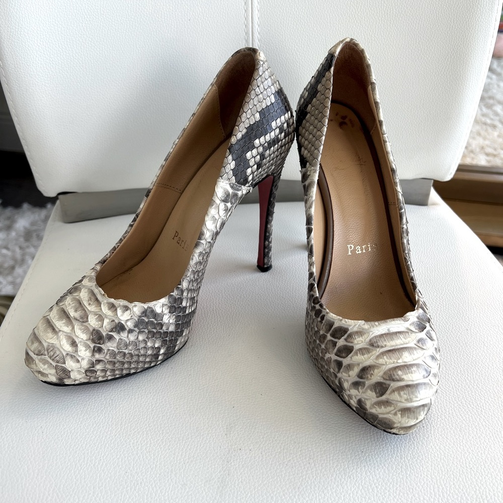 CHRISTIAN LOBOUTIN PHYTON HEELS